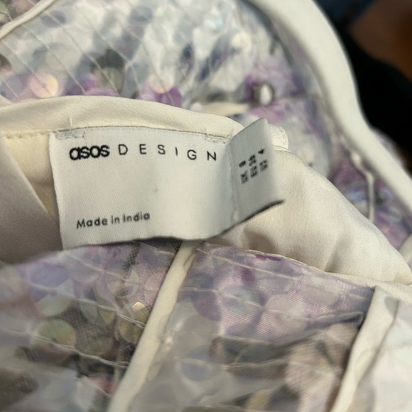 asos design floral sequin dress with cut outs - Picture 4 of 4